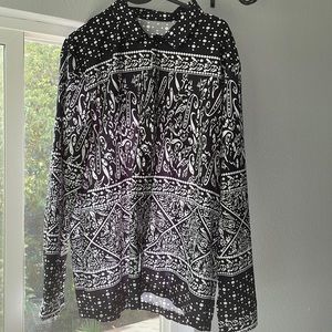 Zara Mens bandana print shirt